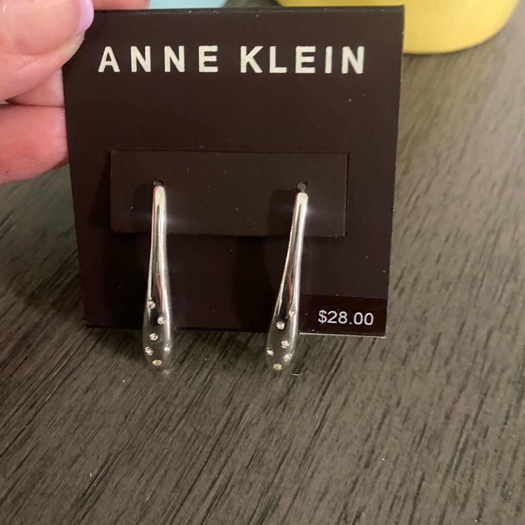 Brand New Silver Anne Klein Drop Earrings